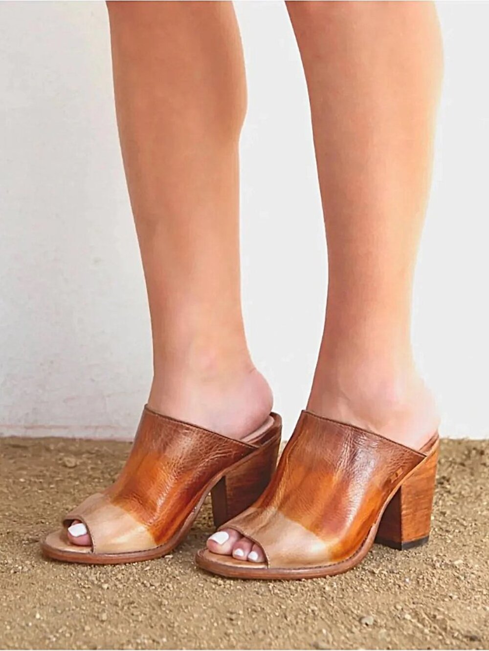 BED/STU Clavel Heels CAFE LATTE